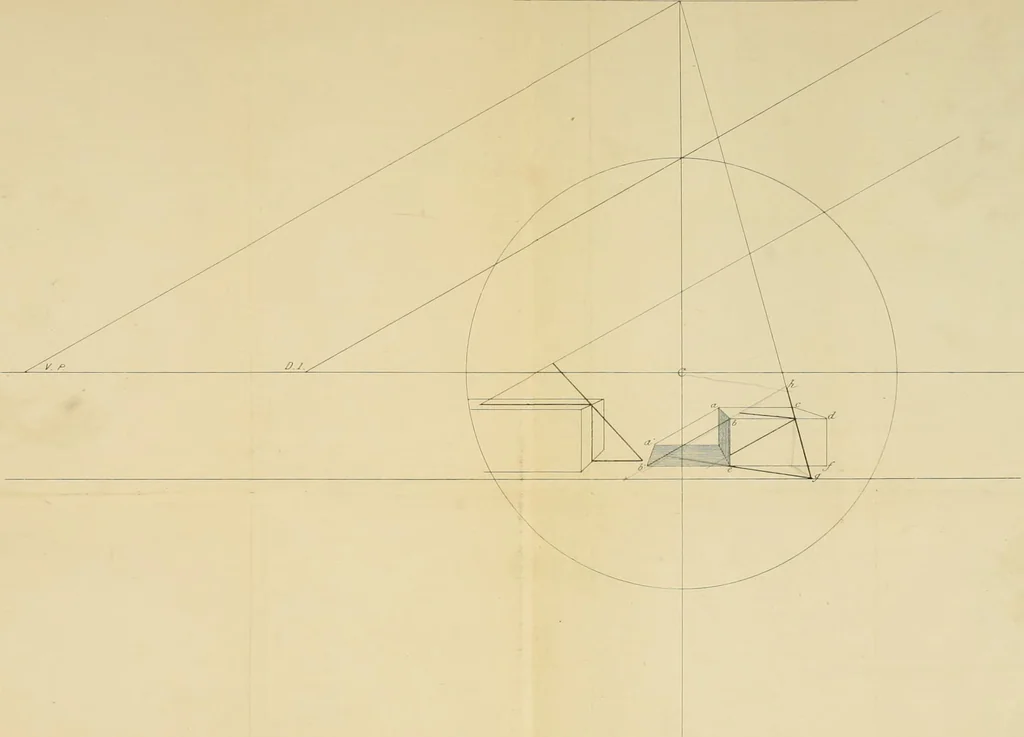 An illustration from Sciography : or, Radical projection of shadows, 1868, leaf 68