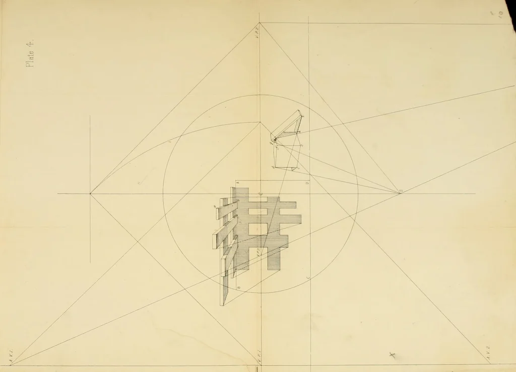 An illustration from Sciography : or, Radical projection of shadows, 1868, leaf 74