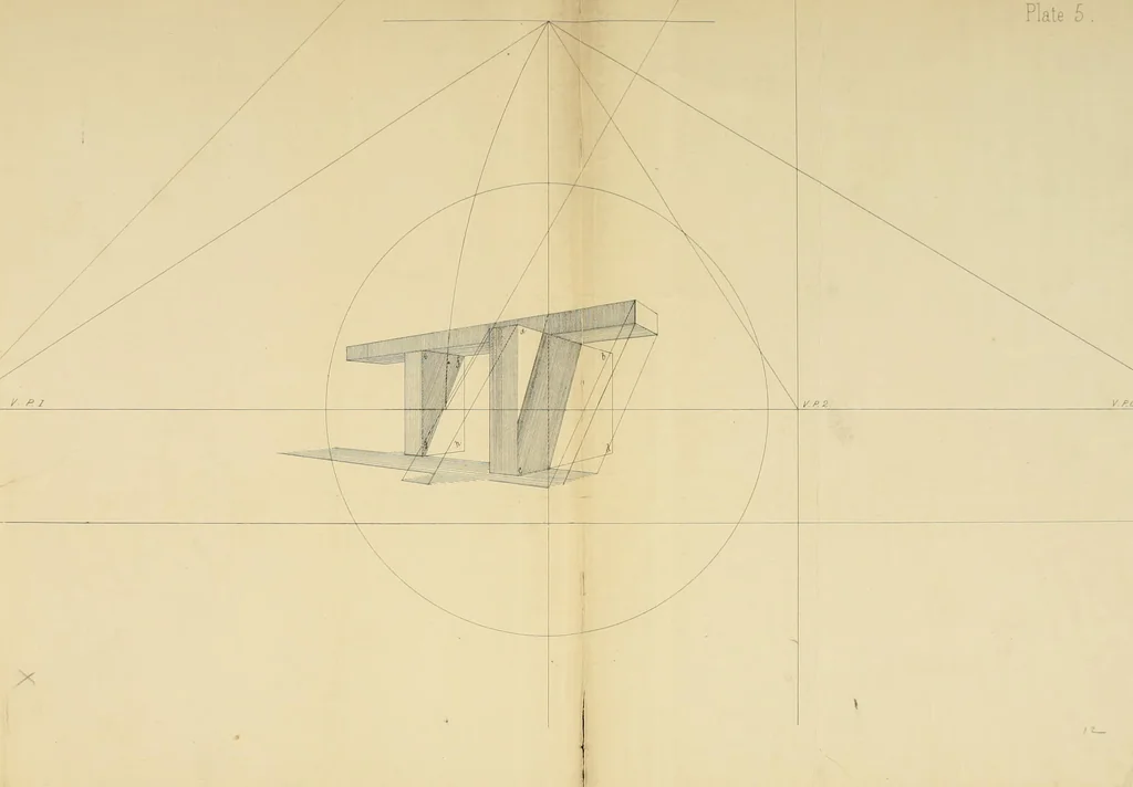 An illustration from Sciography : or, Radical projection of shadows, 1868, leaf 76
