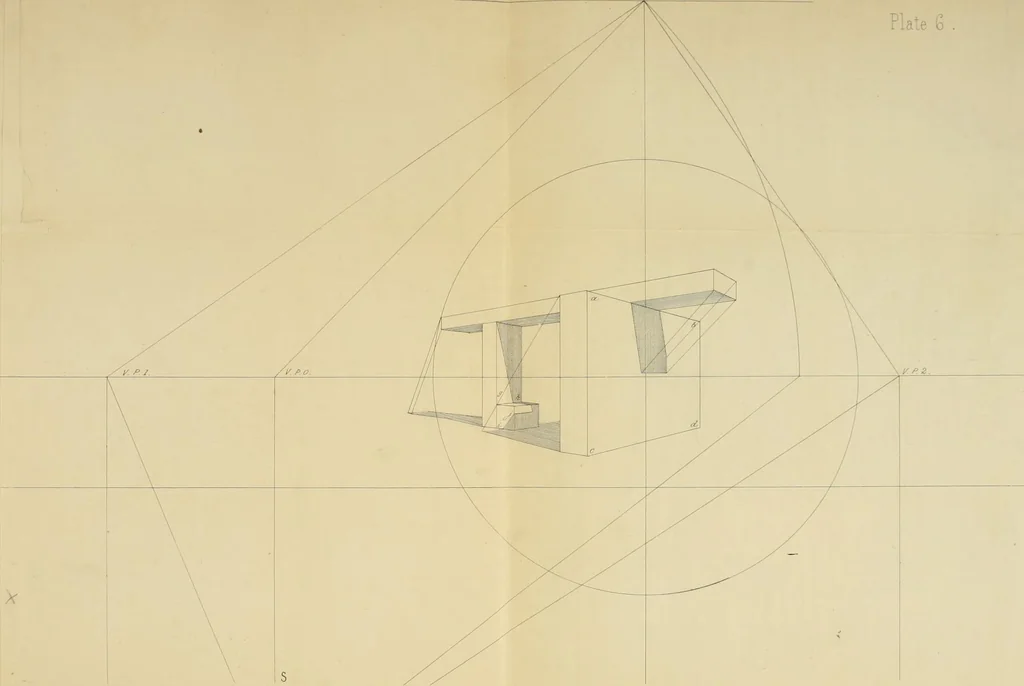 An illustration from Sciography : or, Radical projection of shadows, 1868, leaf 78