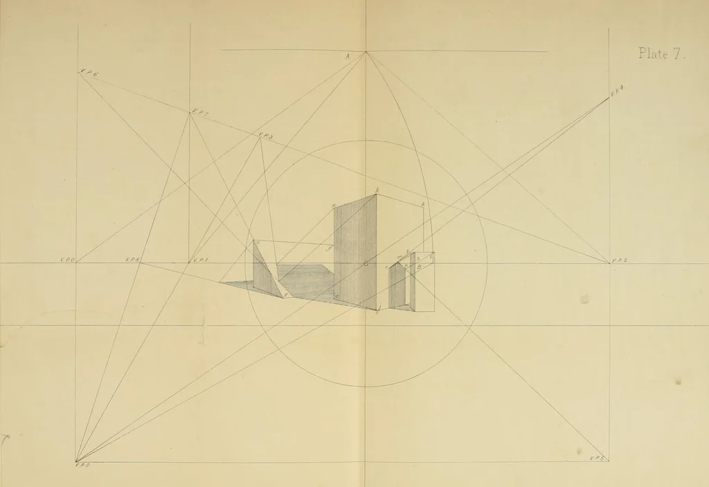 An illustration from Sciography : or, Radical projection of shadows, 1868, leaf 80