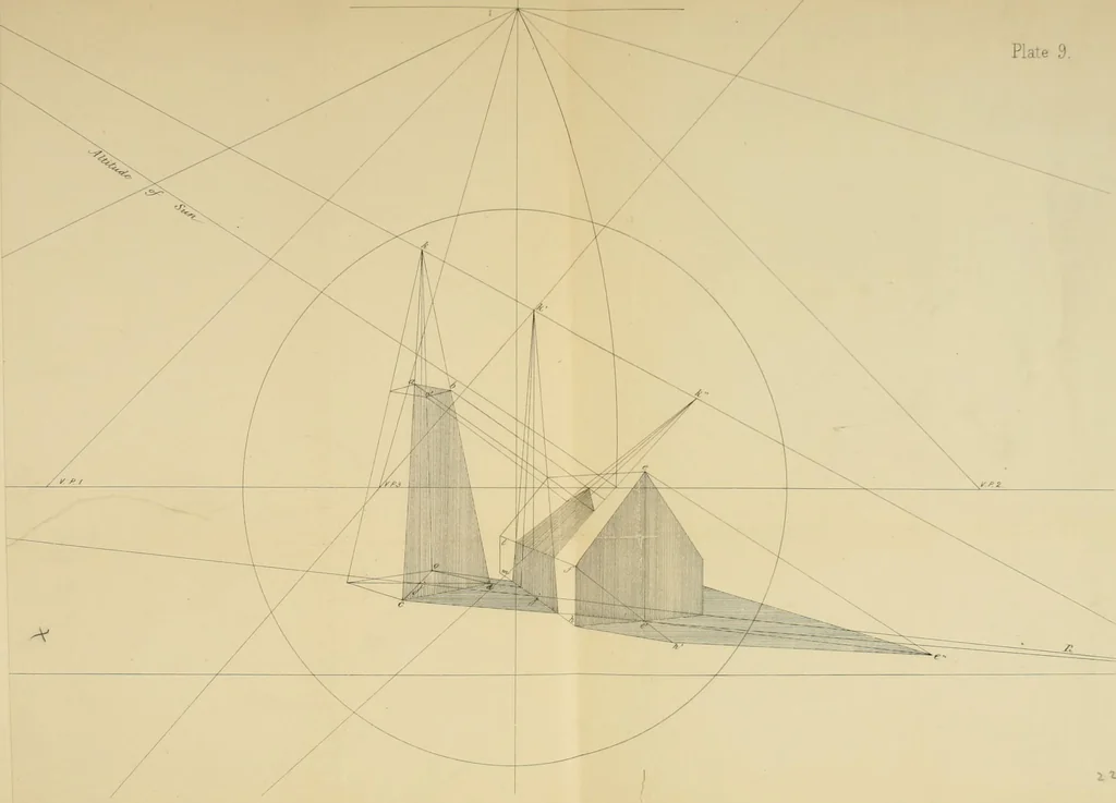 An illustration from Sciography : or, Radical projection of shadows, 1868, leaf 82