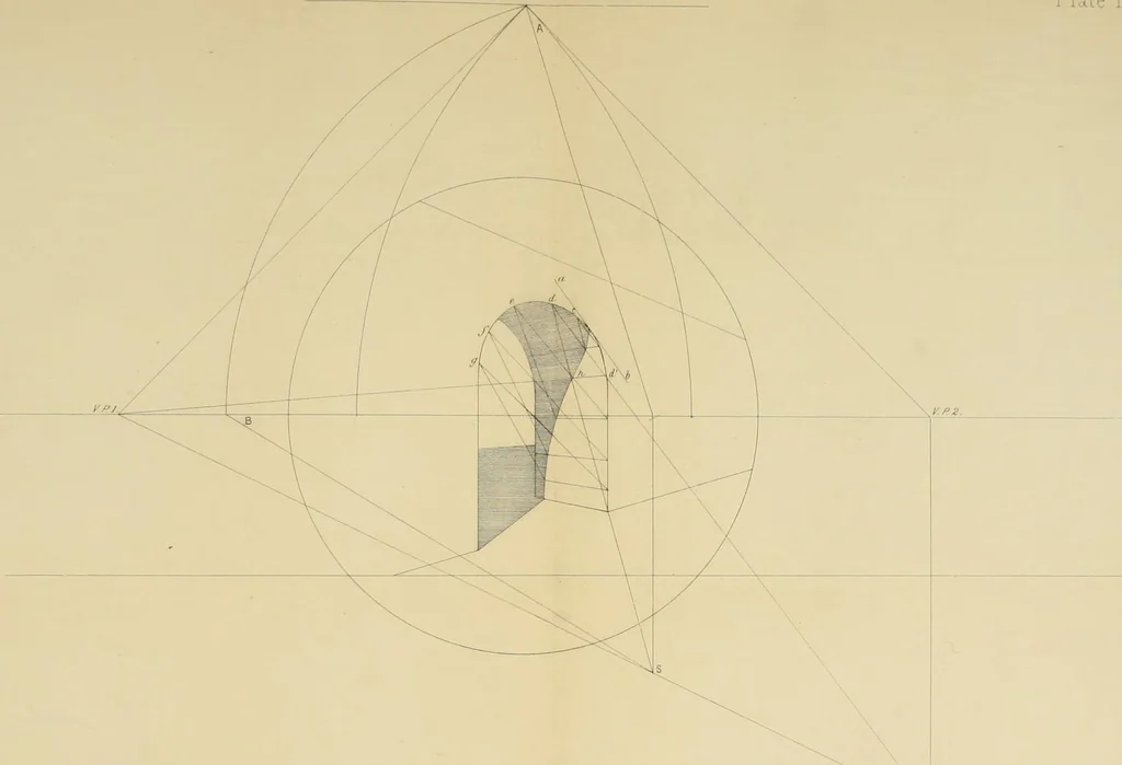 An illustration from Sciography : or, Radical projection of shadows, 1868, leaf 86