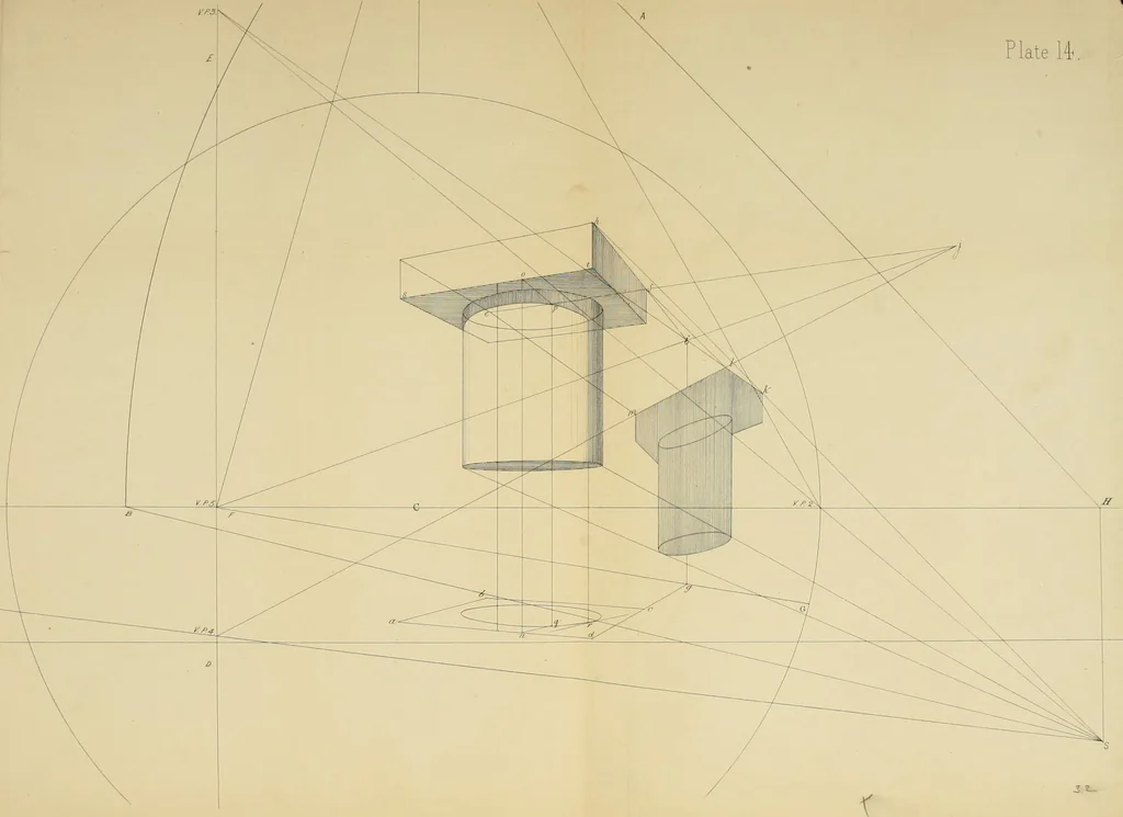 An illustration from Sciography : or, Radical projection of shadows, 1868, leaf 92
