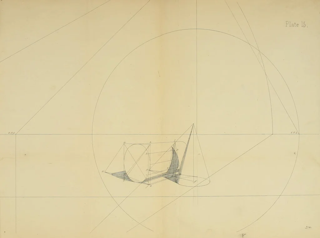 An illustration from Sciography : or, Radical projection of shadows, 1868, leaf 94