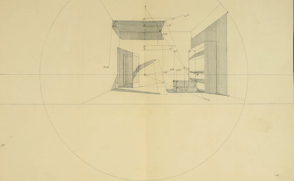 An illustration from Sciography : or, Radical projection of shadows, 1868, leaf 98