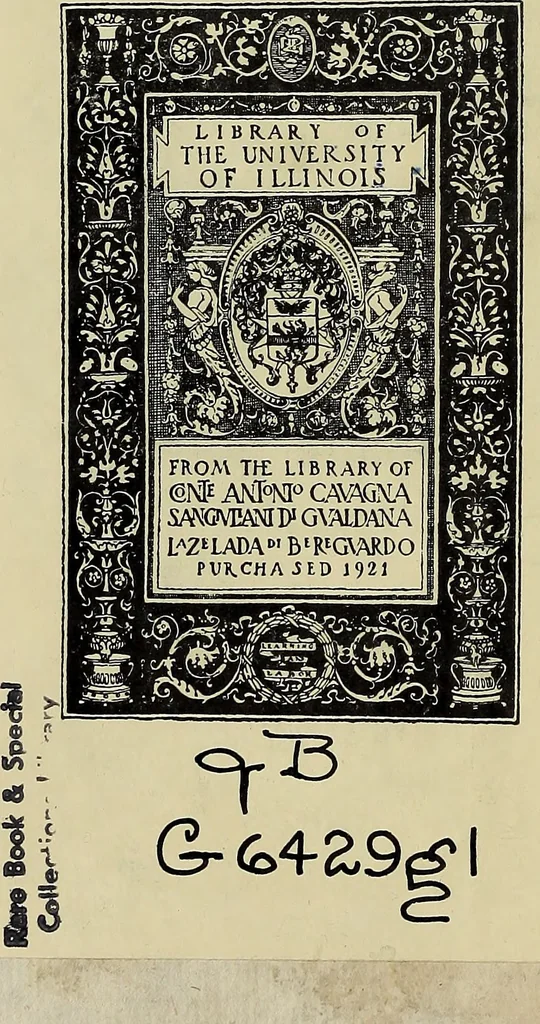 An illustration from Scipionis Gonzagae Cardinalis Commentariorum rerum suarum libri tres, 1791, leaf 1