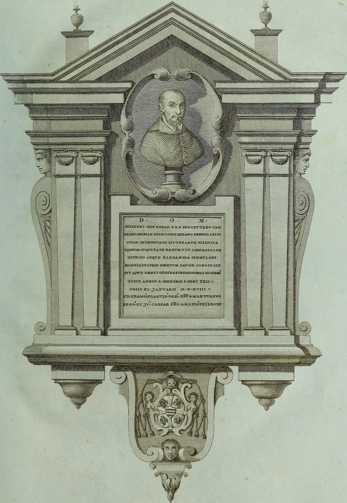 An illustration from Scipionis Gonzagae Cardinalis Commentariorum rerum suarum libri tres, 1791, leaf 384