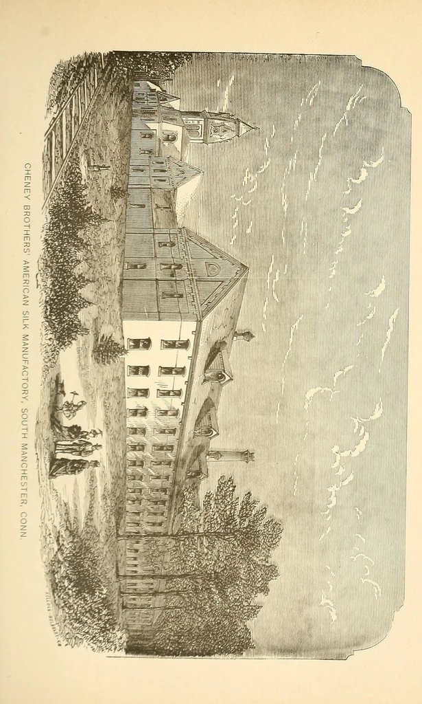 An illustration from Scissors and yardstick, or, all about dry goods : a complete manual, giving a detailed description of each article included in the several departments, together with upholstery and house-furnishing goods ; also, a list of all the principal dry goods manufacturing cities and towns of the world, 1872, leaf 127