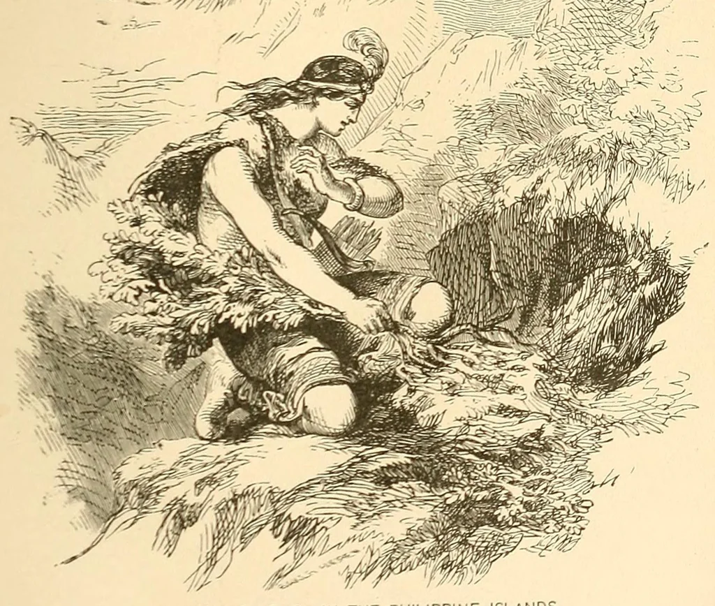 An illustration from Scissors and yardstick, or, all about dry goods : a complete manual, giving a detailed description of each article included in the several departments, together with upholstery and house-furnishing goods ; also, a list of all the principal dry goods manufacturing cities and towns of the world, 1872, leaf 33