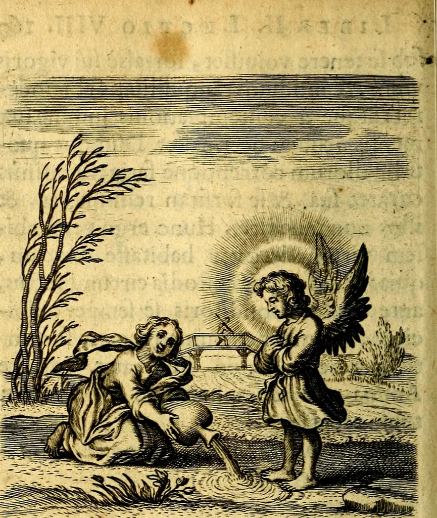 An illustration from Scola cordis. Sive aversi a deo cordis ad cumdem reductio, et instructio .., 1635, leaf 205