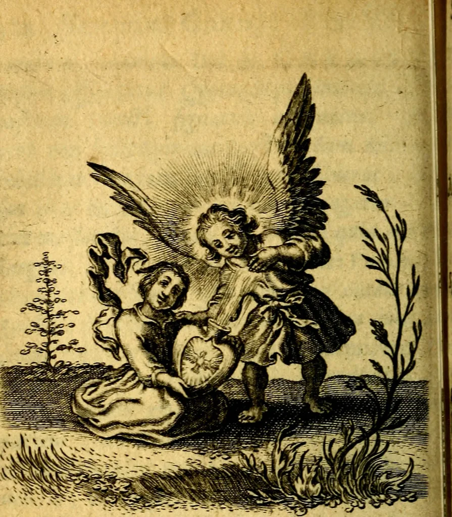 An illustration from Scola cordis. Sive aversi a deo cordis ad cumdem reductio, et instructio .., 1635, leaf 451