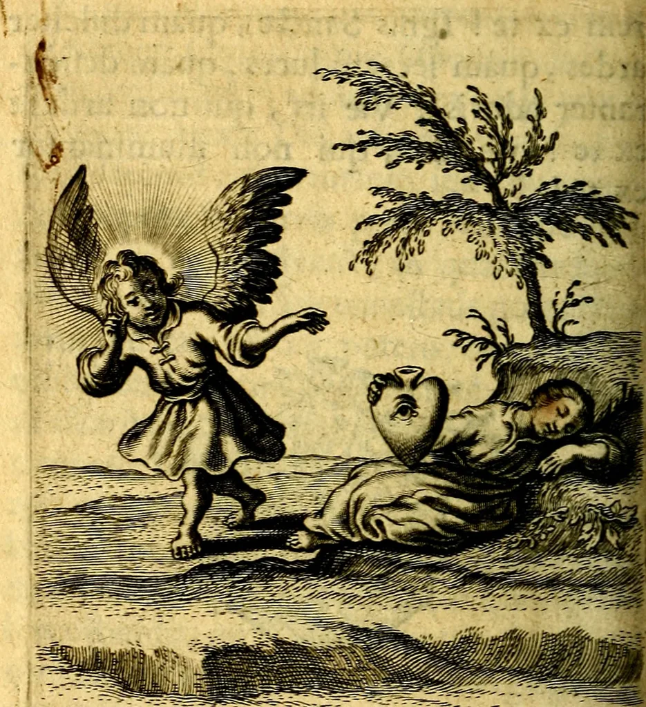 An illustration from Scola cordis. Sive aversi a deo cordis ad cumdem reductio, et instructio .., 1635, leaf 497