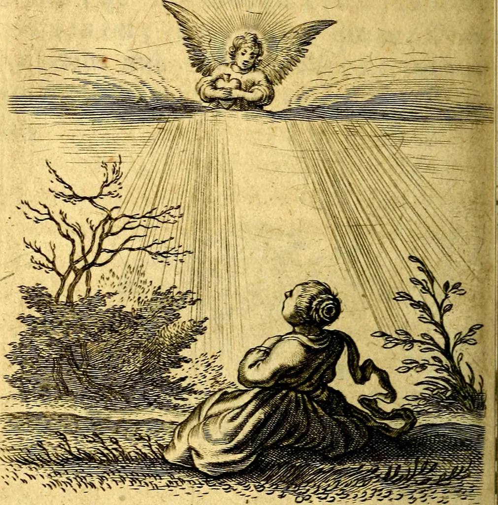 An illustration from Scola cordis. Sive aversi a deo cordis ad cumdem reductio, et instructio .., 1635, leaf 525