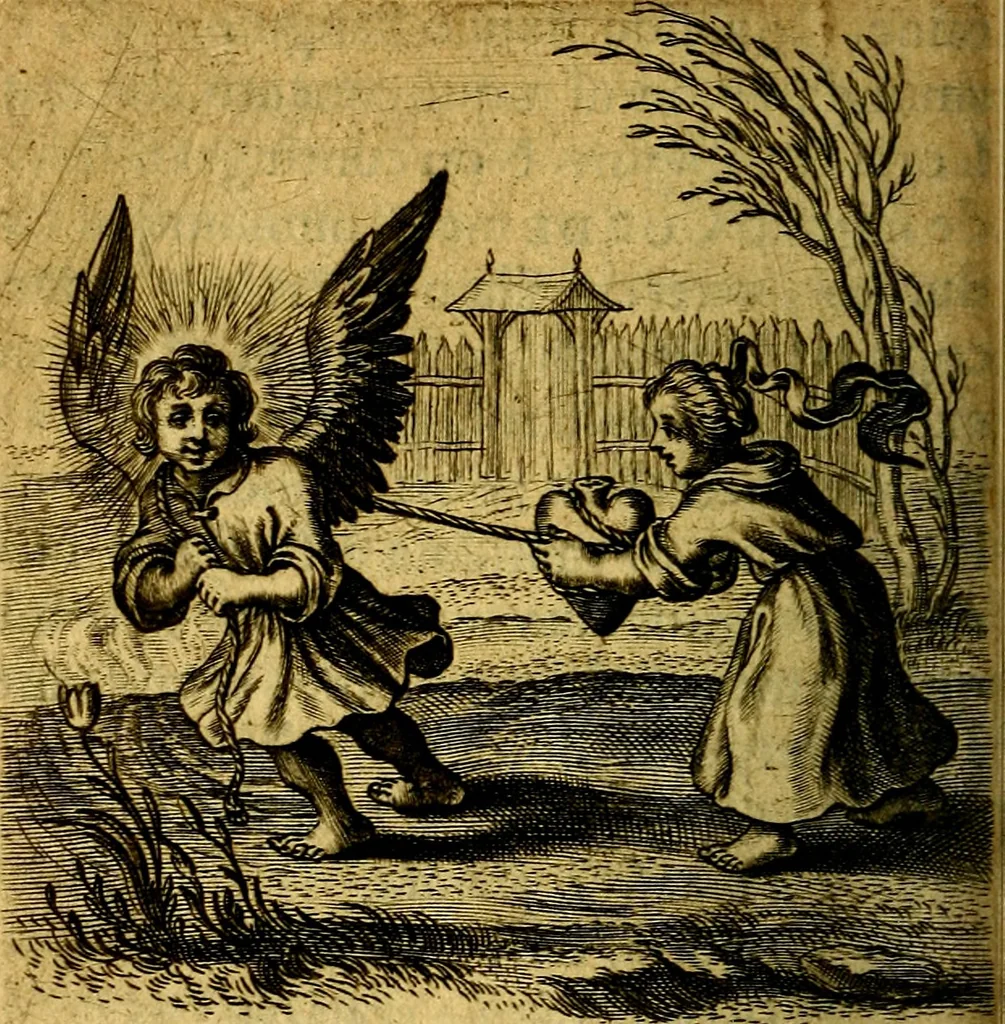An illustration from Scola cordis. Sive aversi a deo cordis ad cumdem reductio, et instructio .., 1635, leaf 555