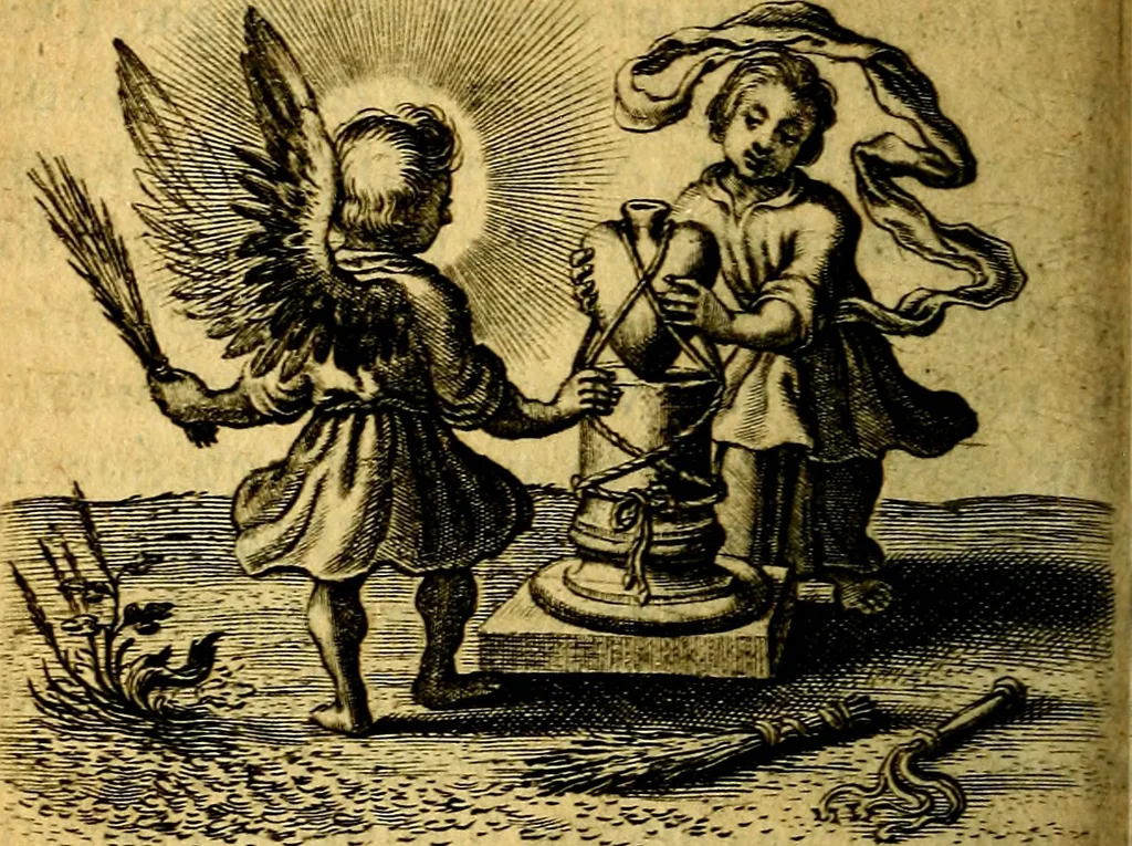An illustration from Scola cordis. Sive aversi a deo cordis ad cumdem reductio, et instructio .., 1635, leaf 561