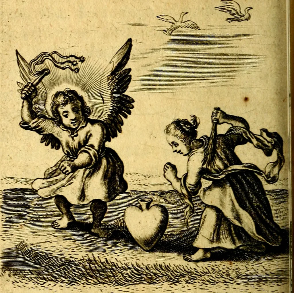 An illustration from Scola cordis. Sive aversi a deo cordis ad cumdem reductio, et instructio .., 1635, leaf 567