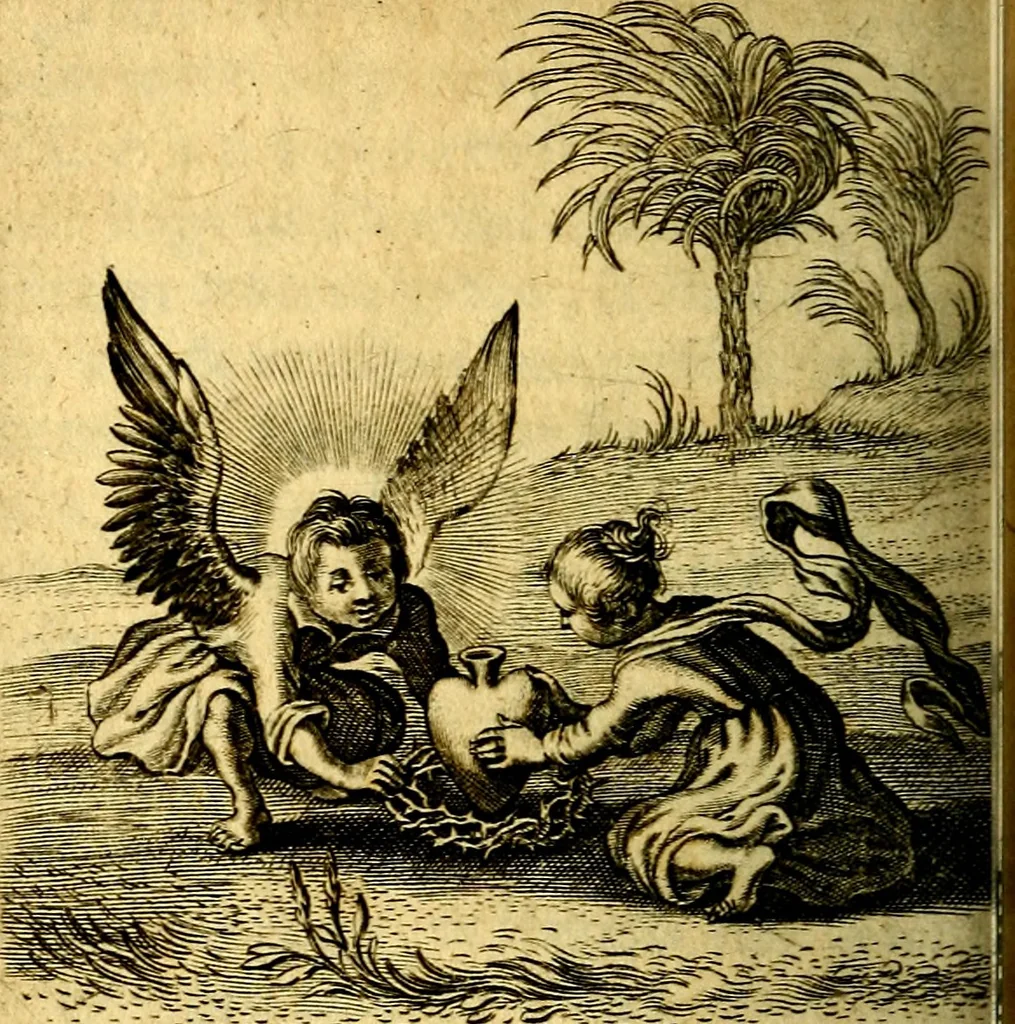 An illustration from Scola cordis. Sive aversi a deo cordis ad cumdem reductio, et instructio .., 1635, leaf 575
