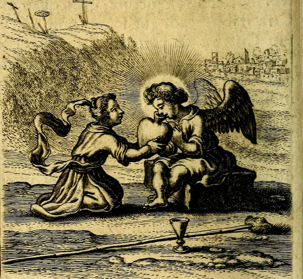 An illustration from Scola cordis. Sive aversi a deo cordis ad cumdem reductio, et instructio .., 1635, leaf 587