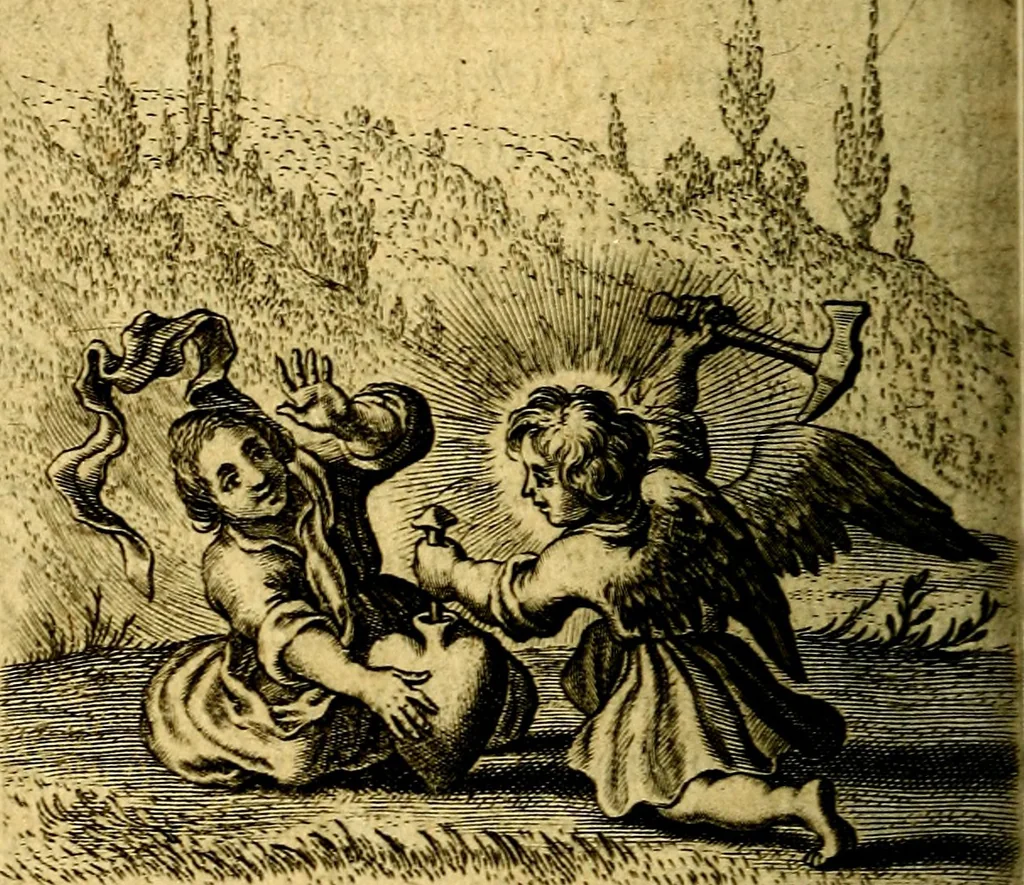 An illustration from Scola cordis. Sive aversi a deo cordis ad cumdem reductio, et instructio .., 1635, leaf 593