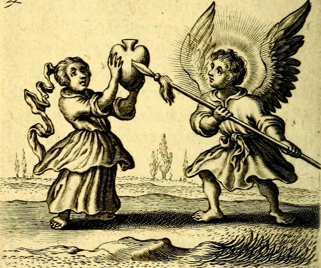 An illustration from Scola cordis. Sive aversi a deo cordis ad cumdem reductio, et instructio .., 1635, leaf 627
