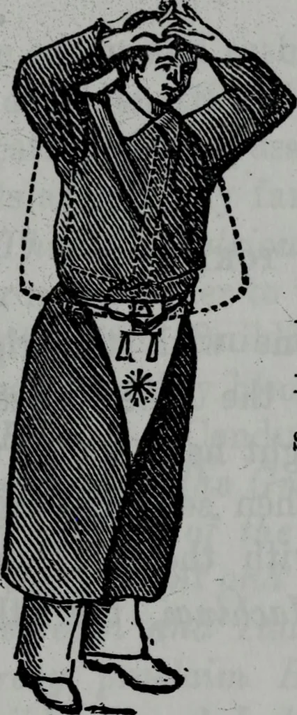 An illustration from Scotch Rite masonry illustrated : the complete ritual of the ancient and accepted Scottish Rite profusely illustrated, 1905, leaf 146