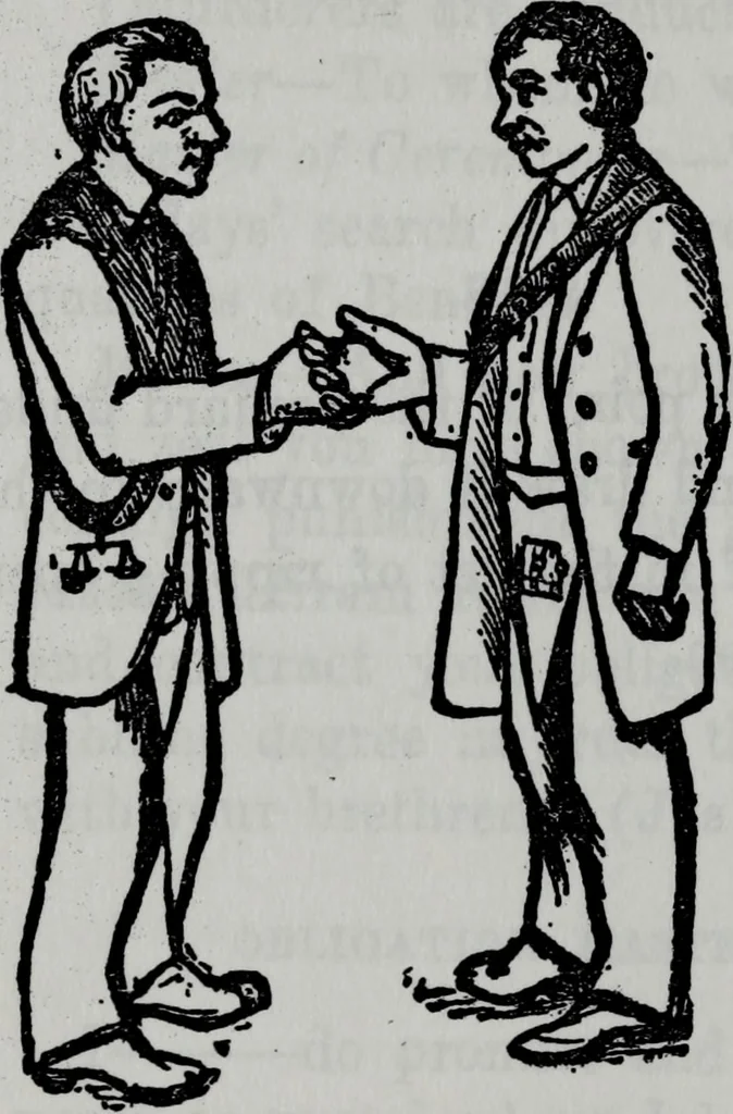 An illustration from Scotch Rite masonry illustrated : the complete ritual of the ancient and accepted Scottish Rite profusely illustrated, 1905, leaf 201