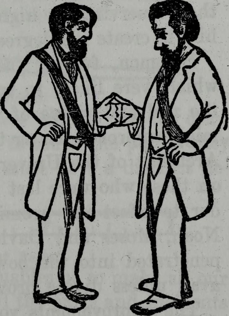 An illustration from Scotch Rite masonry illustrated : the complete ritual of the ancient and accepted Scottish Rite profusely illustrated, 1905, leaf 248