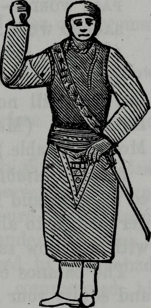 An illustration from Scotch Rite masonry illustrated : the complete ritual of the ancient and accepted Scottish Rite profusely illustrated, 1905, leaf 432