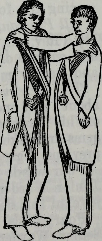 An illustration from Scotch Rite masonry illustrated : the complete ritual of the ancient and accepted Scottish Rite profusely illustrated, 1905, leaf 453