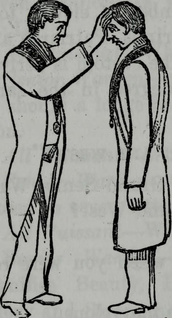 An illustration from Scotch Rite masonry illustrated : the complete ritual of the ancient and accepted Scottish Rite profusely illustrated, 1905, leaf 454