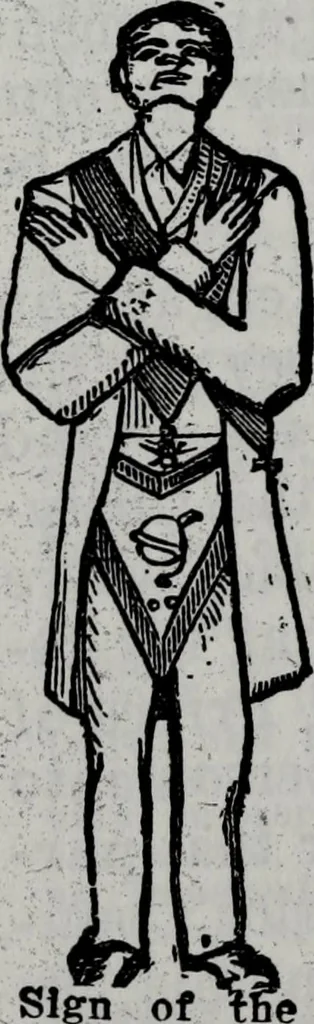 An illustration from Scotch Rite masonry illustrated : the complete ritual of the ancient and accepted Scottish Rite profusely illustrated, 1905, leaf 475