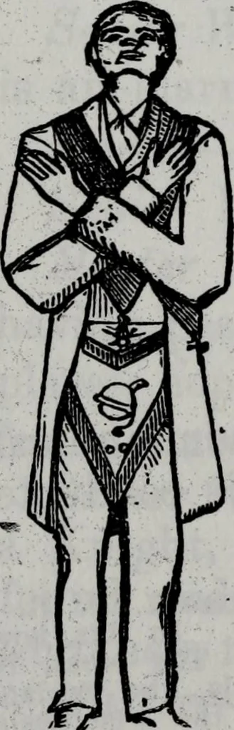 An illustration from Scotch Rite masonry illustrated : the complete ritual of the ancient and accepted Scottish Rite profusely illustrated, 1905, leaf 479