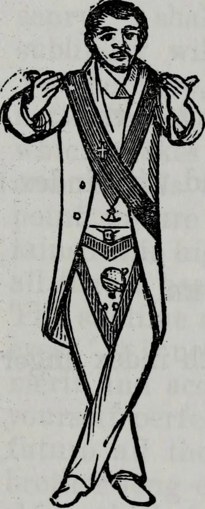 An illustration from Scotch Rite masonry illustrated : the complete ritual of the ancient and accepted Scottish Rite profusely illustrated, 1905, leaf 481
