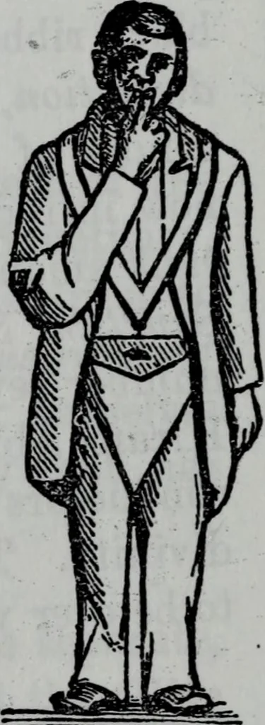 An illustration from Scotch Rite masonry illustrated : the complete ritual of the ancient and accepted Scottish Rite profusely illustrated, 1905, leaf 55