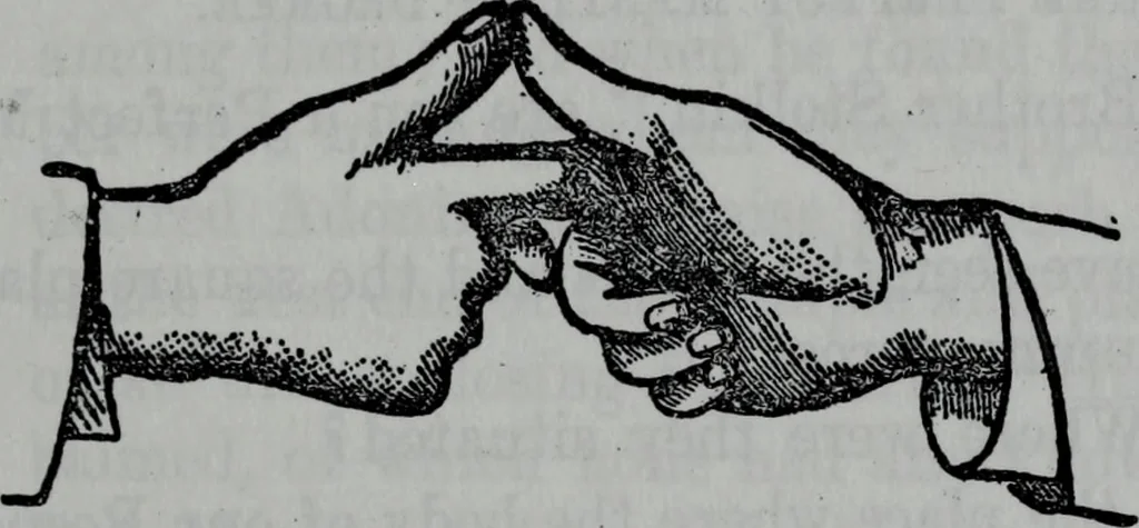 An illustration from Scotch Rite masonry illustrated : the complete ritual of the ancient and accepted Scottish Rite profusely illustrated, 1905, leaf 84