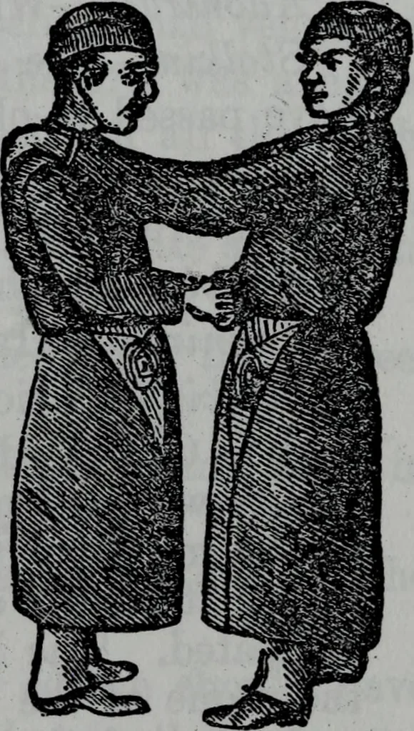 An illustration from Scotch Rite masonry illustrated : the complete ritual of the ancient and accepted Scottish Rite profusely illustrated, 1905, leaf 84