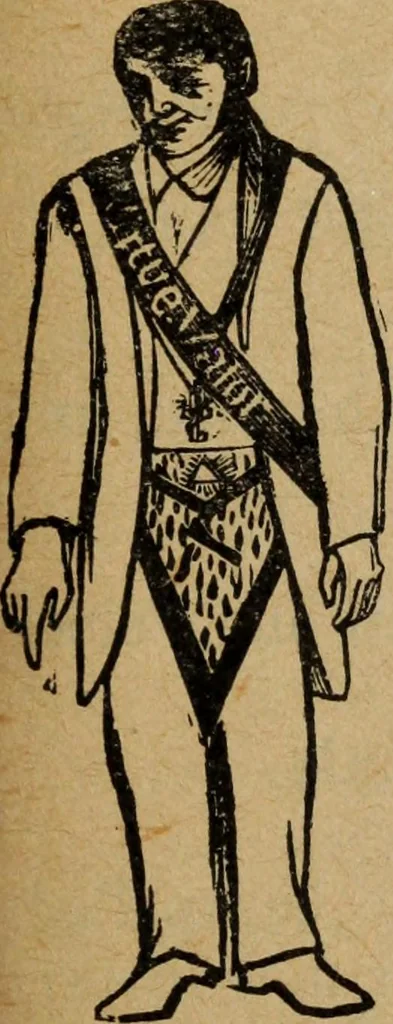 An illustration from Scotch Rite masonry illustrated : the complete ritual of the ancient and accepted Scottish Rite profusely illustrated, 1905, leaf 162