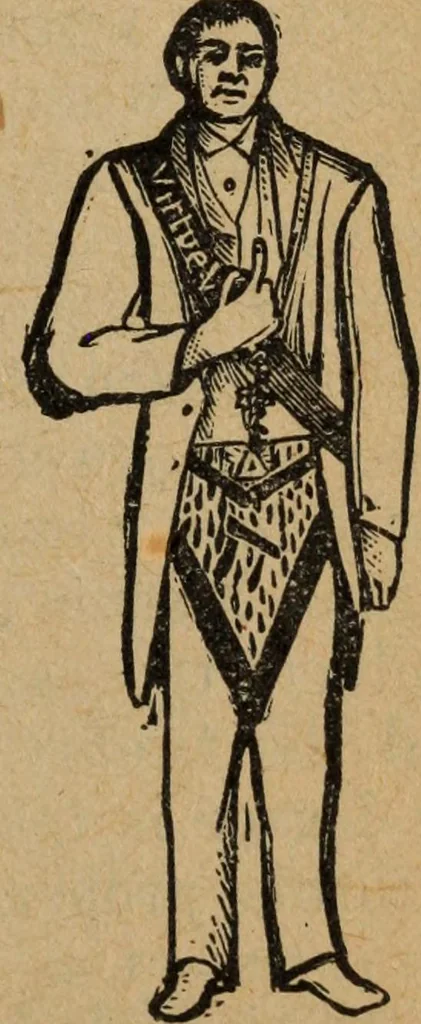 An illustration from Scotch Rite masonry illustrated : the complete ritual of the ancient and accepted Scottish Rite profusely illustrated, 1905, leaf 162