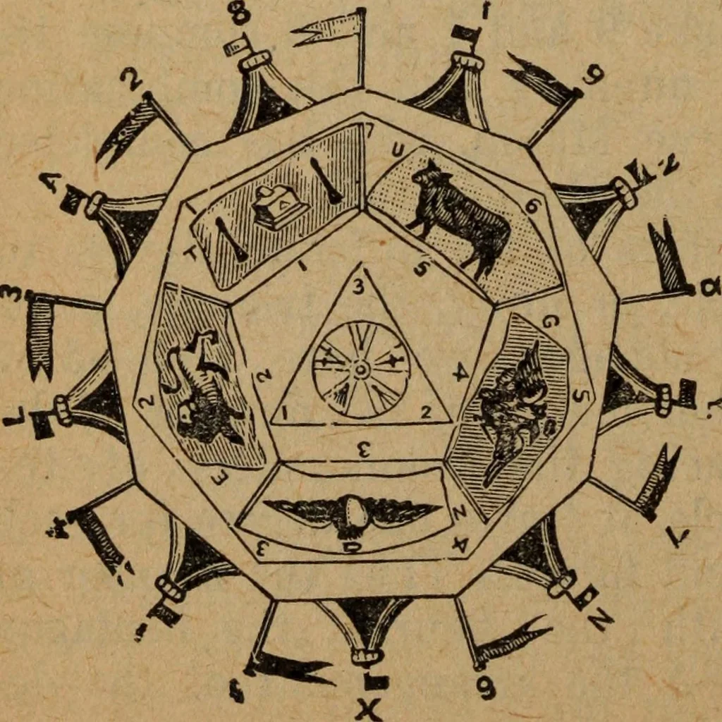 An illustration from Scotch Rite masonry illustrated : the complete ritual of the ancient and accepted Scottish Rite profusely illustrated, 1905, leaf 441