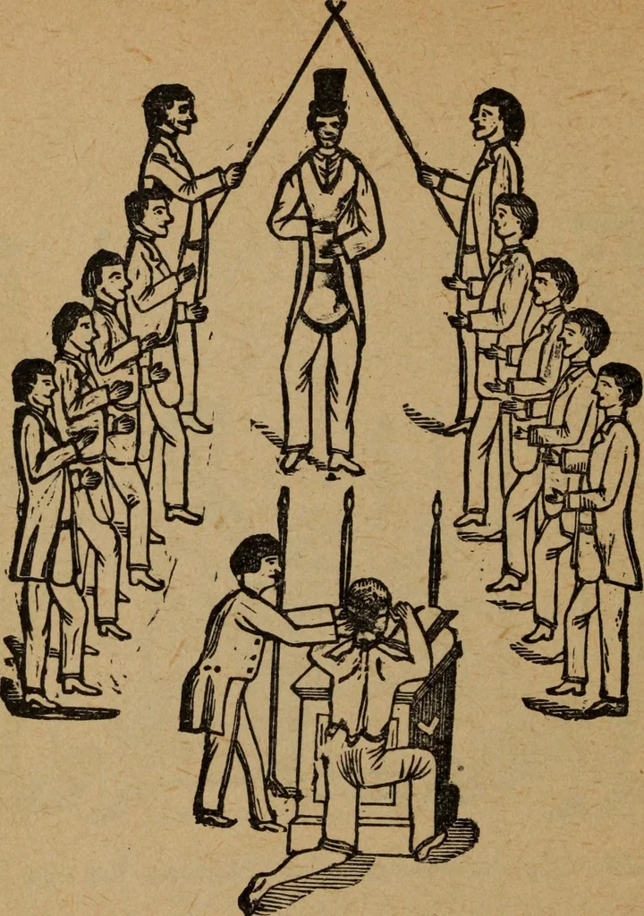 An illustration from Scotch Rite masonry illustrated : the complete ritual of the ancient and accepted Scottish Rite profusely illustrated, 1905, leaf 495