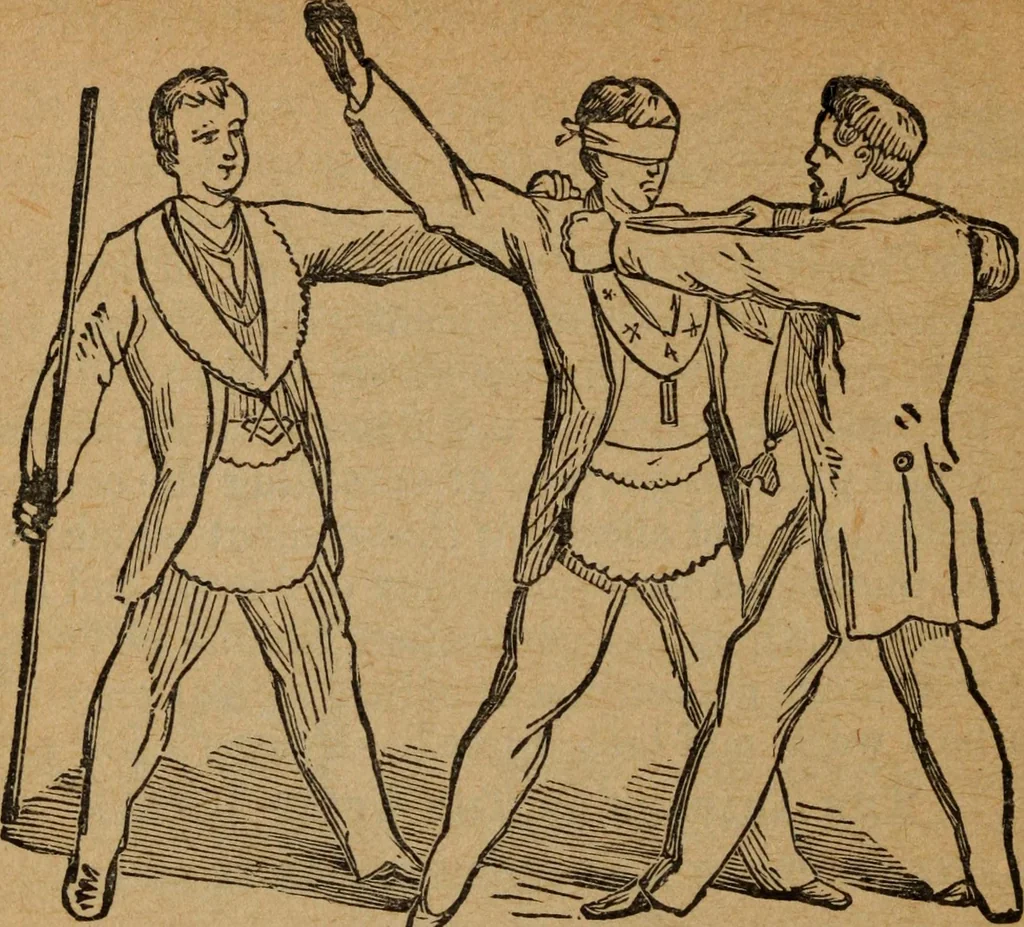 An illustration from Scotch Rite masonry illustrated : the complete ritual of the ancient and accepted Scottish Rite profusely illustrated, 1905, leaf 505