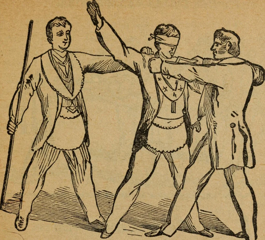 An illustration from Scotch Rite masonry illustrated : the complete ritual of the ancient and accepted Scottish Rite profusely illustrated, 1905, leaf 506