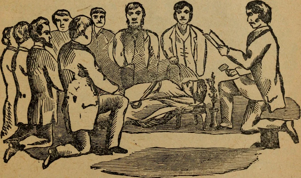 An illustration from Scotch Rite masonry illustrated : the complete ritual of the ancient and accepted Scottish Rite profusely illustrated, 1905, leaf 508