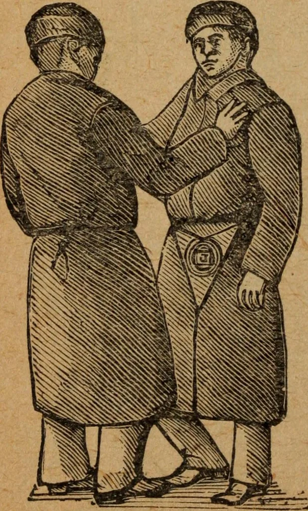An illustration from Scotch Rite masonry illustrated : the complete ritual of the ancient and accepted Scottish Rite profusely illustrated, 1905, leaf 513