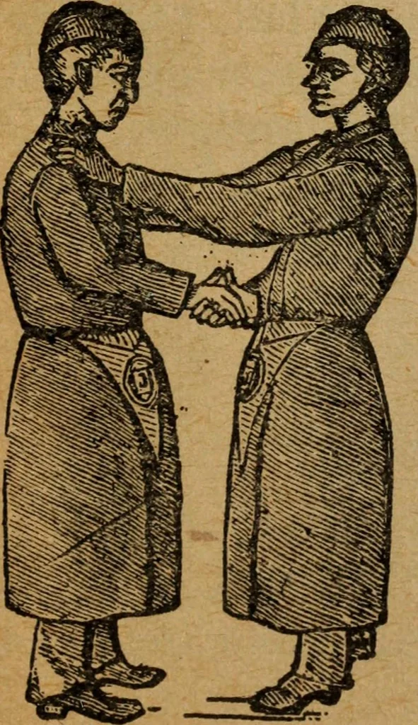 An illustration from Scotch Rite masonry illustrated : the complete ritual of the ancient and accepted Scottish Rite profusely illustrated, 1905, leaf 514