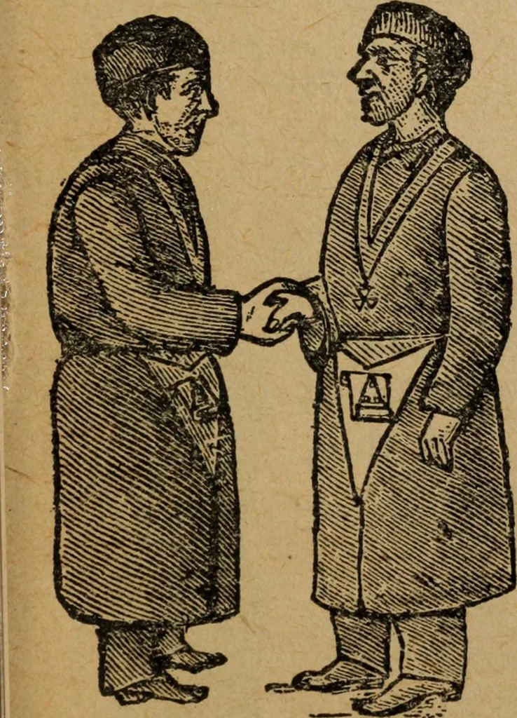An illustration from Scotch Rite masonry illustrated : the complete ritual of the ancient and accepted Scottish Rite profusely illustrated, 1905, leaf 516