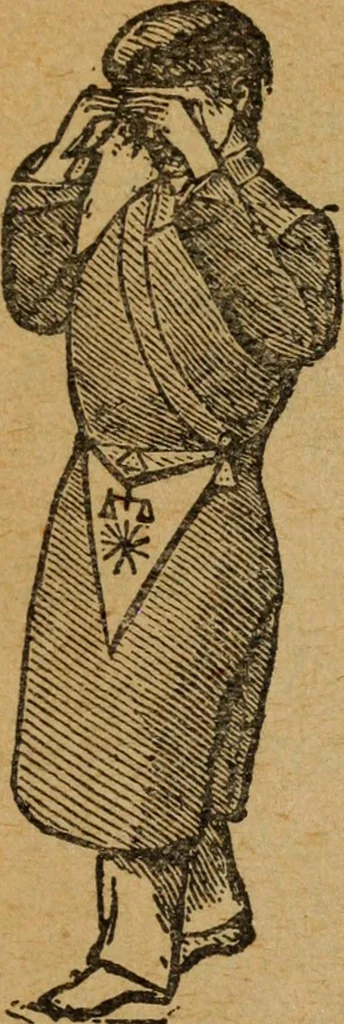 An illustration from Scotch Rite masonry illustrated : the complete ritual of the ancient and accepted Scottish Rite profusely illustrated, 1905, leaf 518