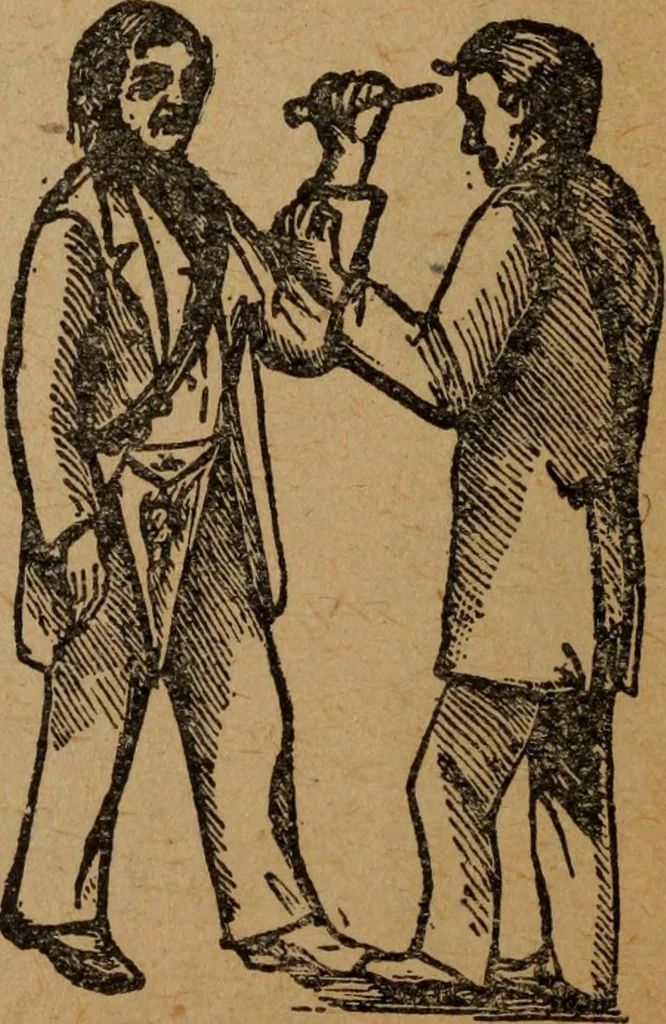An illustration from Scotch Rite masonry illustrated : the complete ritual of the ancient and accepted Scottish Rite profusely illustrated, 1905, leaf 519