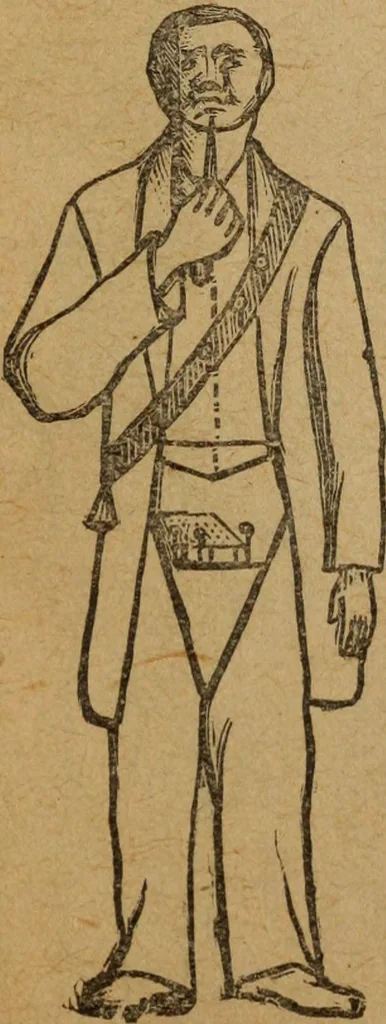 An illustration from Scotch Rite masonry illustrated : the complete ritual of the ancient and accepted Scottish Rite profusely illustrated, 1905, leaf 520